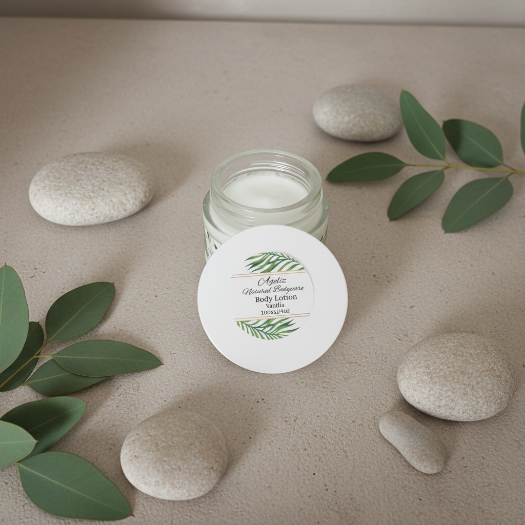 Ageliz Natural Body Lotion is a handmade lotion created to hydrate and soften your skin without feeling greasy. It absorbs easily and  helps restore moisture content. This product is suitable for daily use and all skin types.