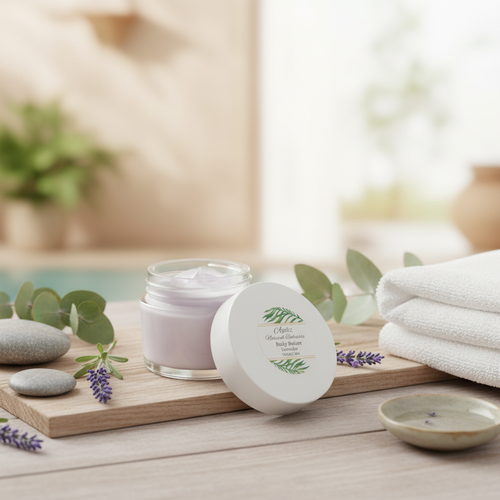 Ageliz Natural Body Butter in natural spa setting