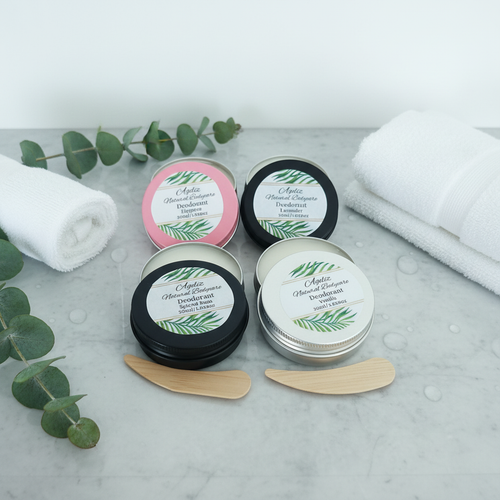Ageliz Natural Deodorant in minimalist spa setting