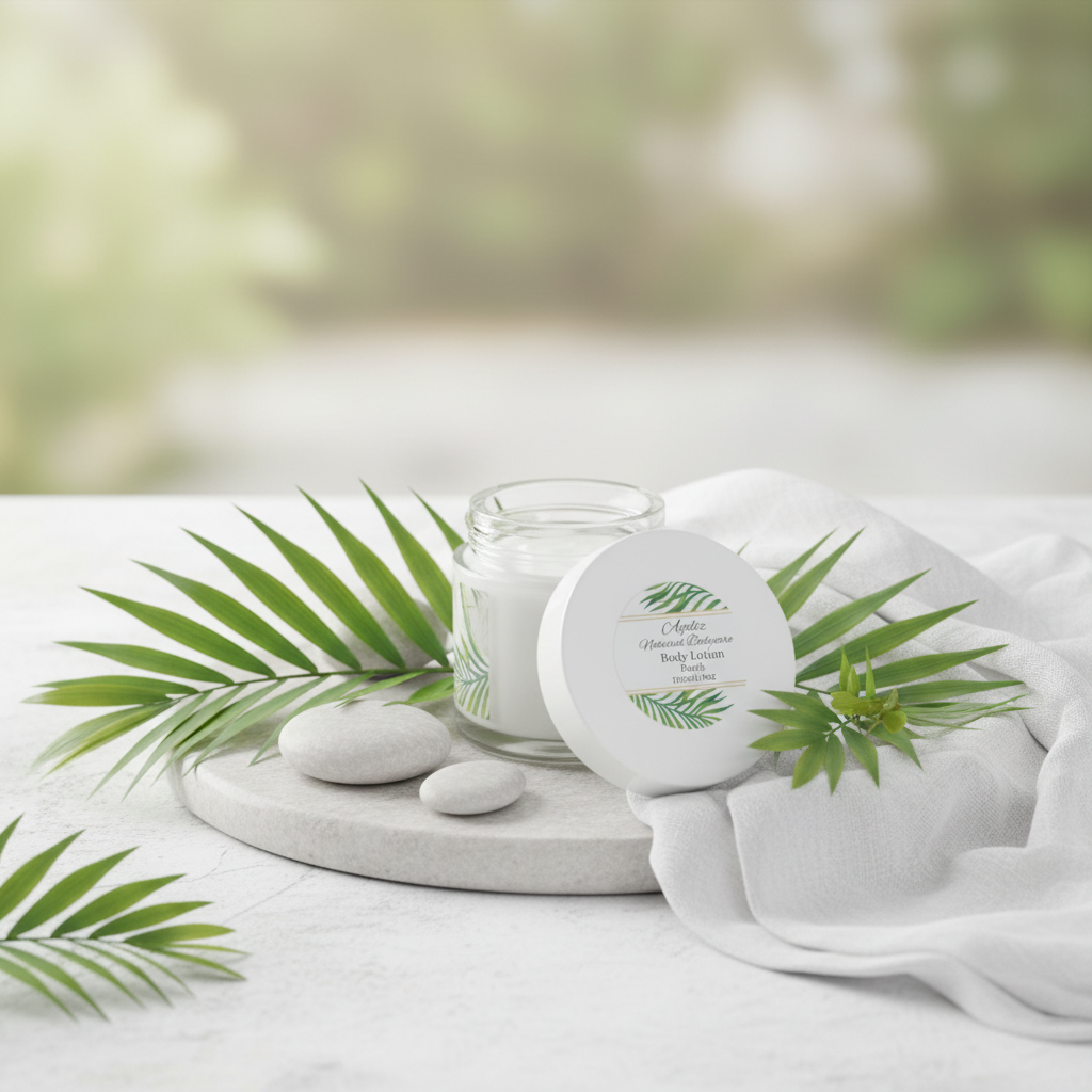 Ageliz Natural Lightweight Body Lotion in fresh natural setting